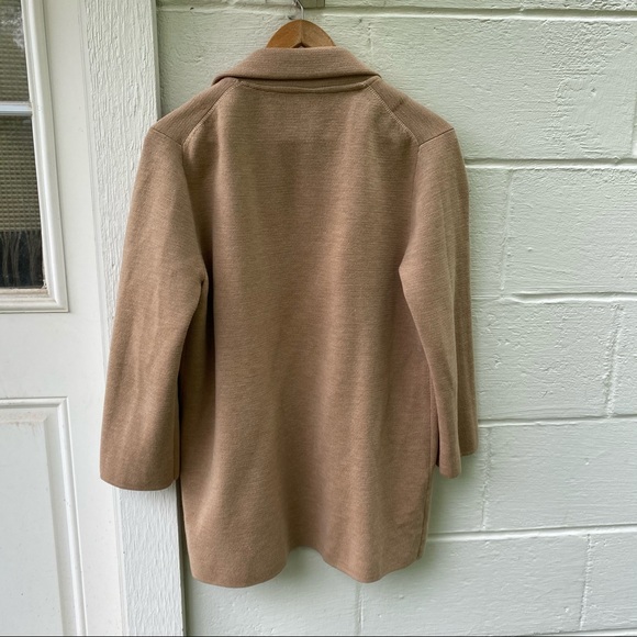 J Crew Sophie Open Front Sweater Blazer Tan Small - Picture 12 of 16